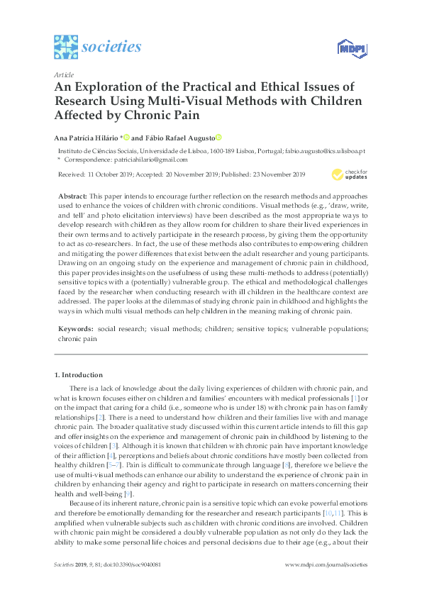 (PDF) An Exploration of the Practical and Ethical Issues of Research ...