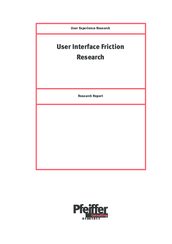 (PDF) User Interface Friction Research