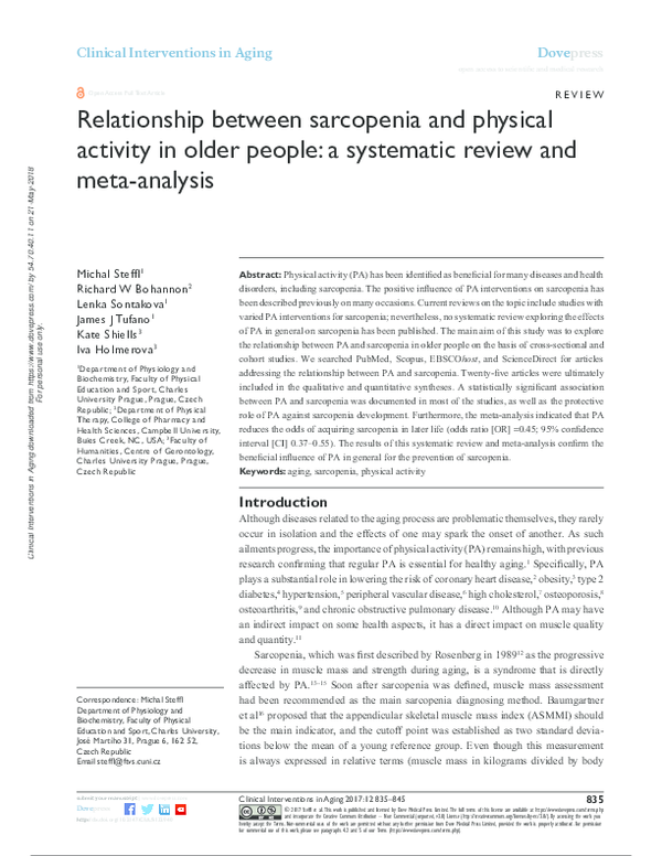 (PDF) Relationship between sarcopenia and physical activity in older ...