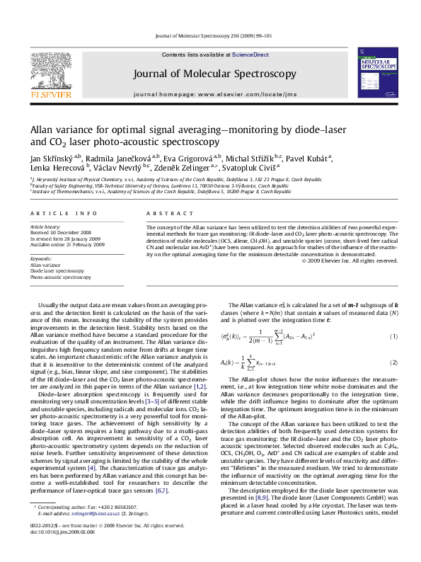 (PDF) Allan variance for optimal signal averaging—monitoring by diode ...