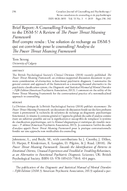 (PDF) Power Threat Meaning Framework (PTM) | Brenda Sinclair - Academia.edu