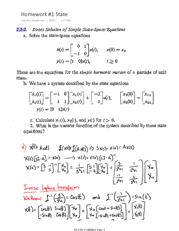 (PDF) Homework #1 State
