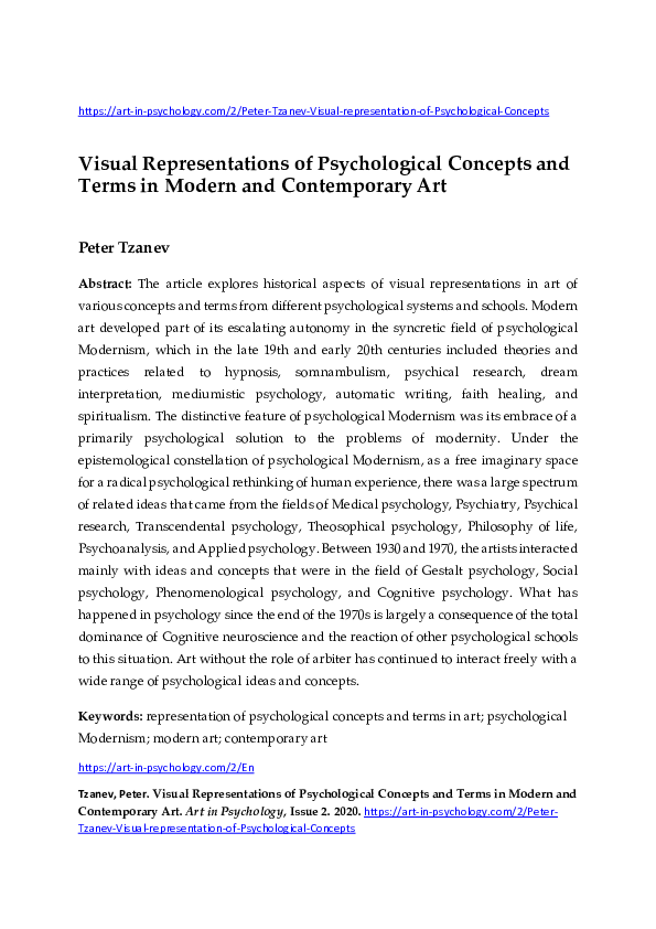 (PDF) Visual Representations of Psychological Concepts in Modern and ...