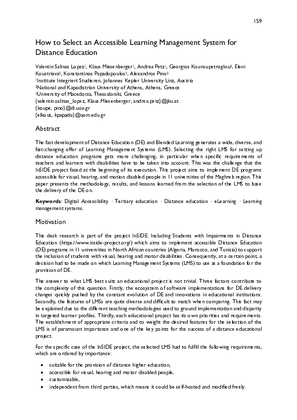 (PDF) How to Select an Accessible Learning Management System for ...