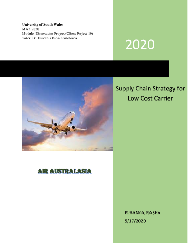 (PDF) LOW COST CARRIER SUPPLY CHAIN STRATEGY Rasha Elbanna Academia.edu