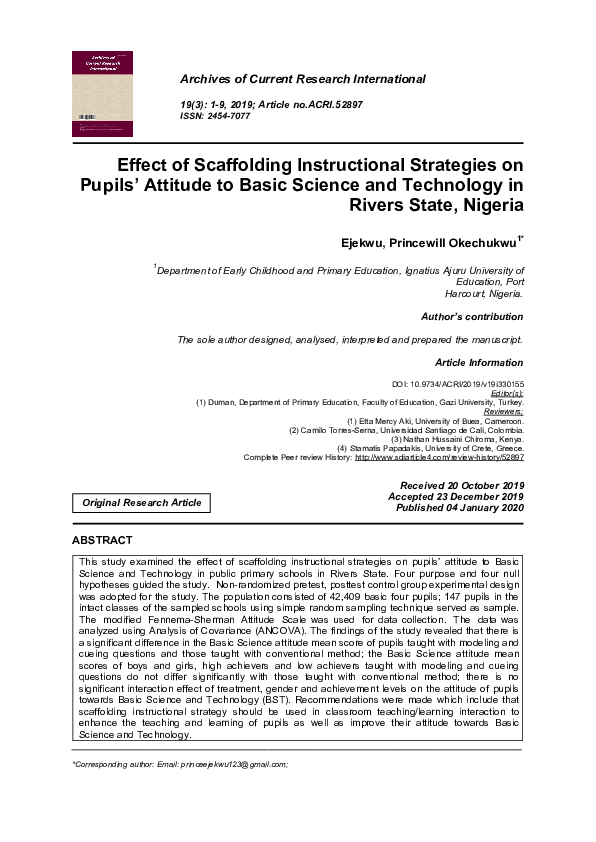 (DOC) PUBLISHED EFFECT OF SCAFFOLDING