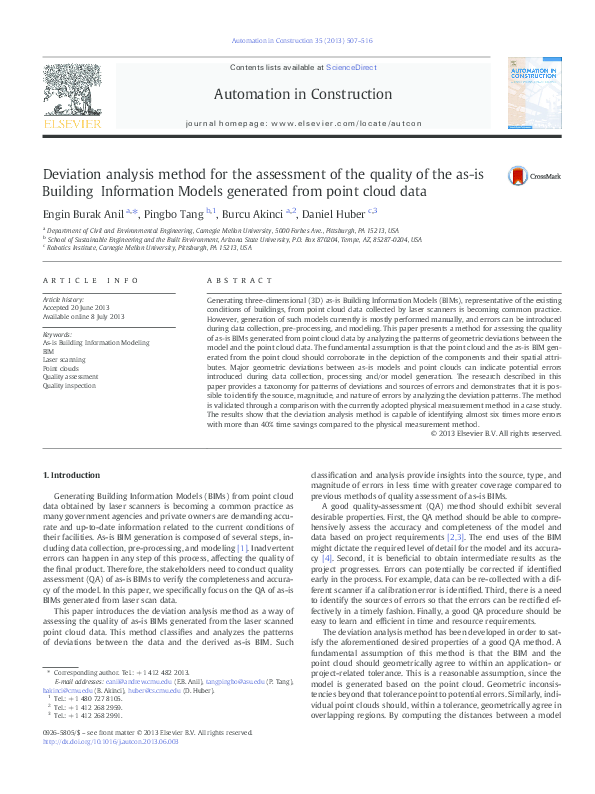 (PDF) Deviation analysis method for the assessment of the quality of ...