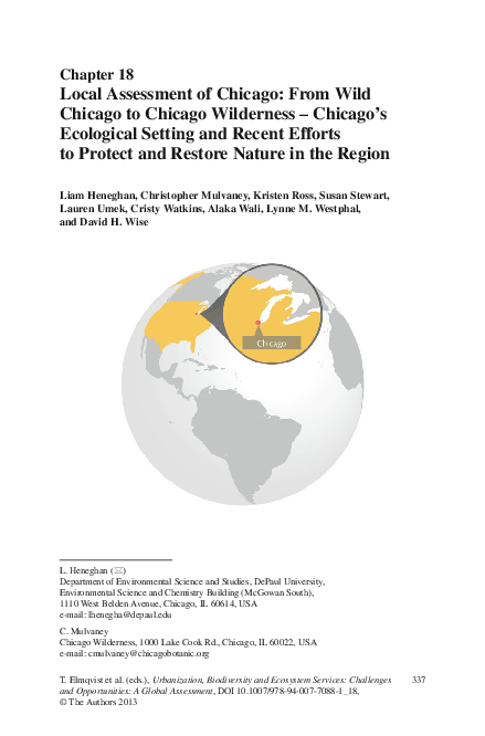(PDF) Local Assessment of Chicago: From Wild Chicago to Chicago ...