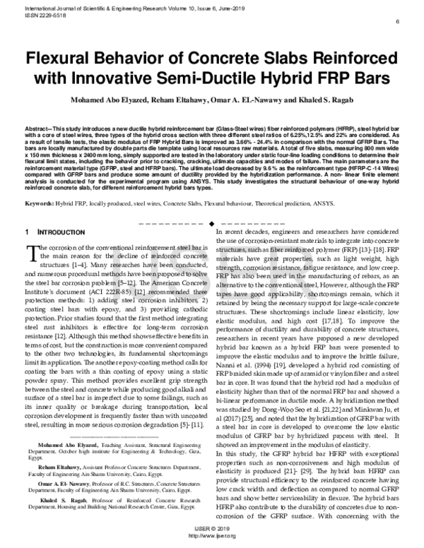 (PDF) Flexural Behavior of Concrete Slabs Reinforced with Innovative ...