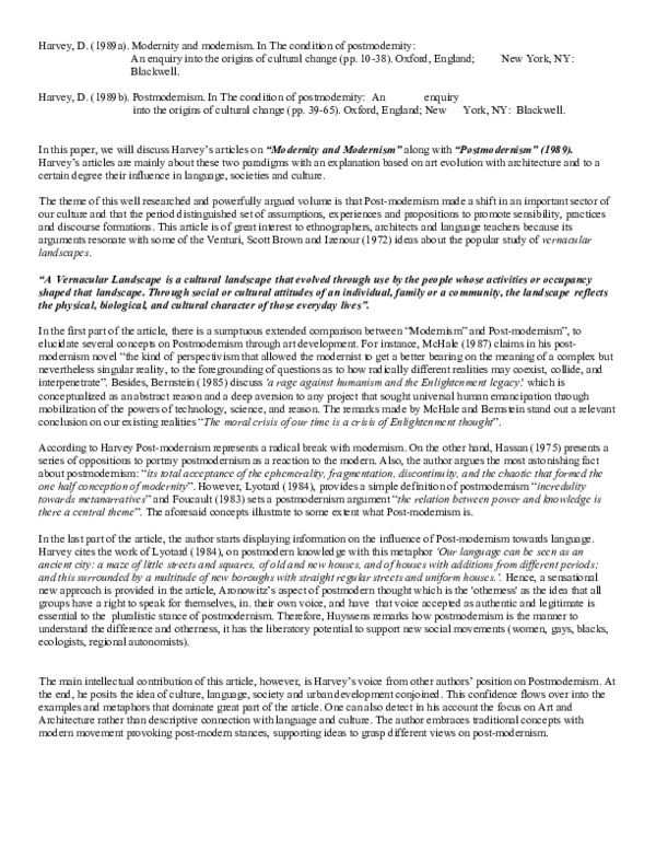 Postmodernism essay image