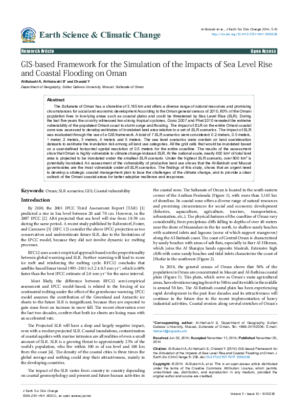 (PDF) GIS-based Framework for the Simulation of the Impacts of Sea ...