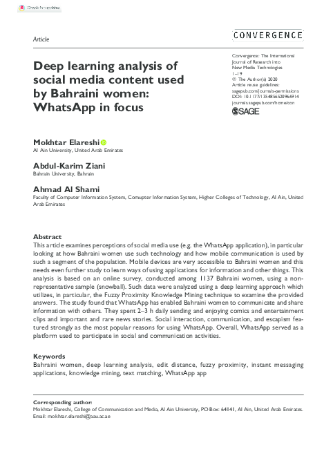 (PDF) Deep learning analysis of social media content used by Bahraini ...