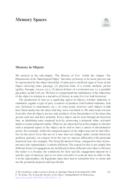 (PDF) Memory Spaces