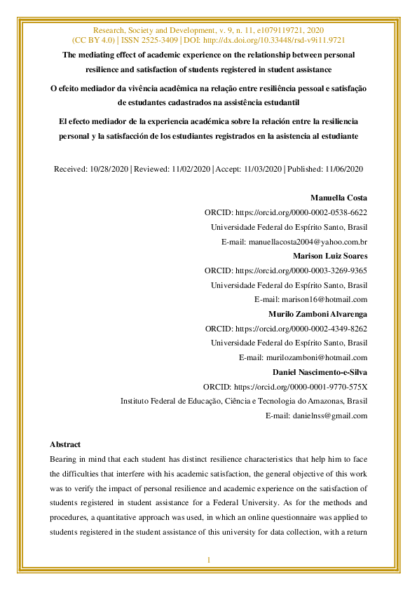 (PDF) The mediating effect of academic experience on the relationship ...