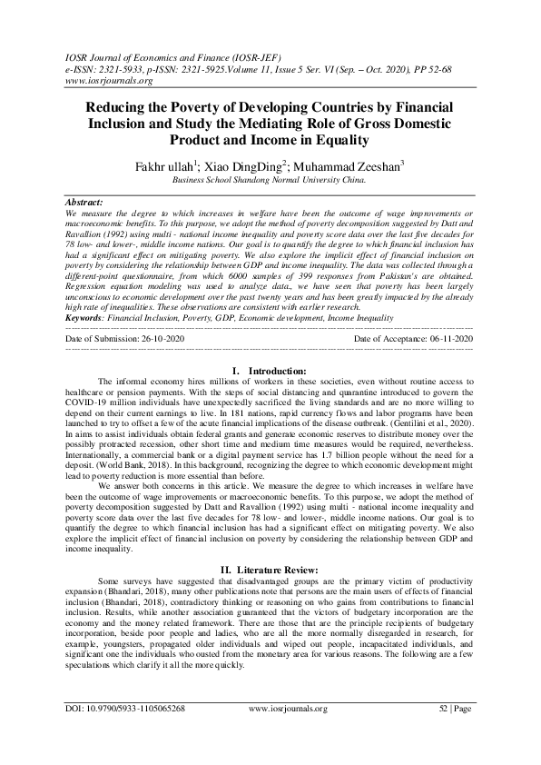 (PDF) Reducing the Poverty of Developing Countries by Financial ...