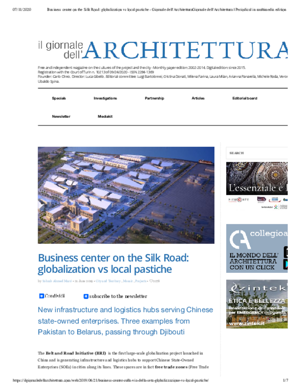 (PDF) Business center on the Silk Road globalization vs local pastiche