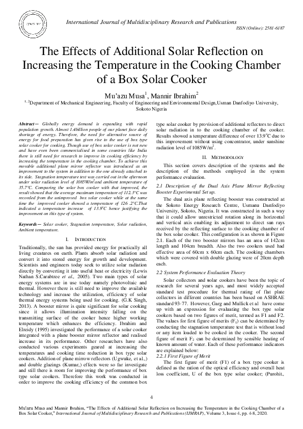 (PDF) The Effects of Additional Solar Reflection on Increasing the ...