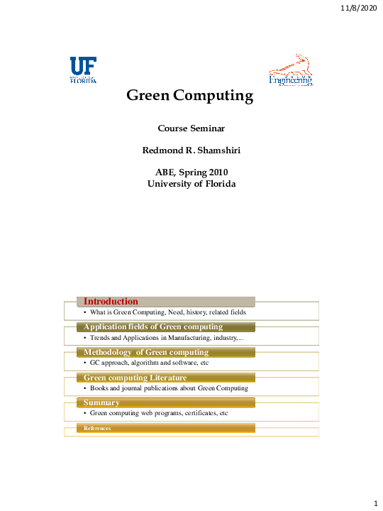 テキスト PDF) What is Green Computing?