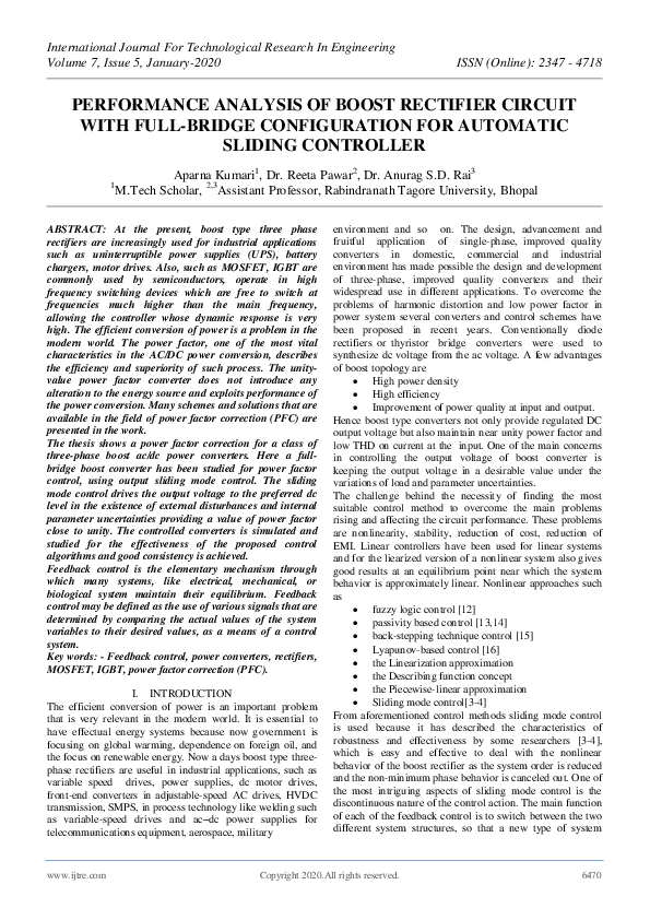 (PDF) PERFORMANCE ANALYSIS OF BOOST RECTIFIER CIRCUIT WITH FULL-BRIDGE ...