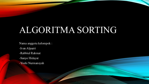 (PPT) Algoritma Sorting