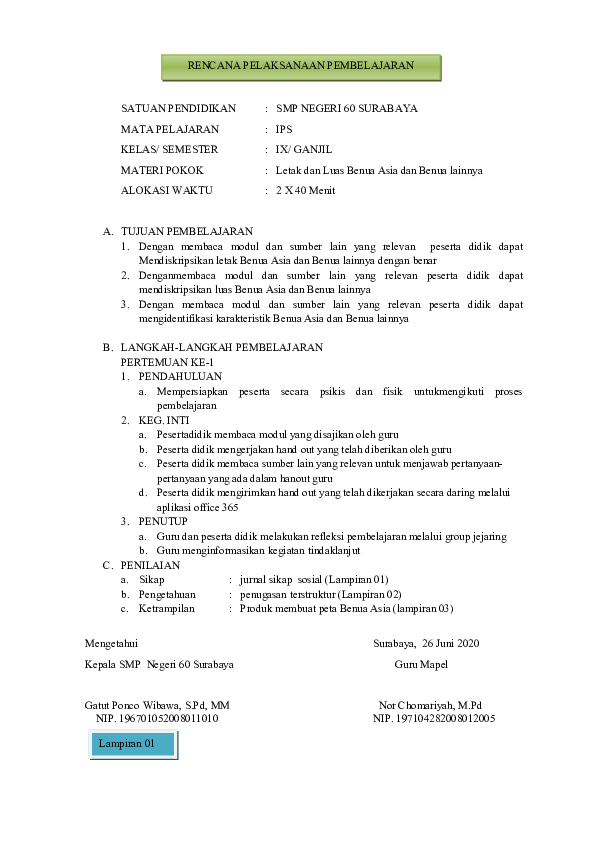 (DOC) CONTOH RPP