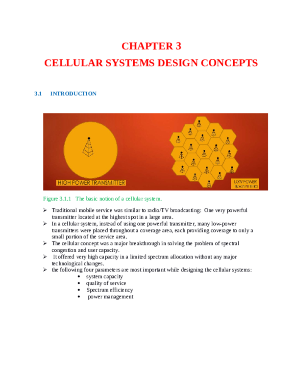 (PDF) CHAPTER 3 CELLULAR SYSTEMS DESIGN CONCEPTS