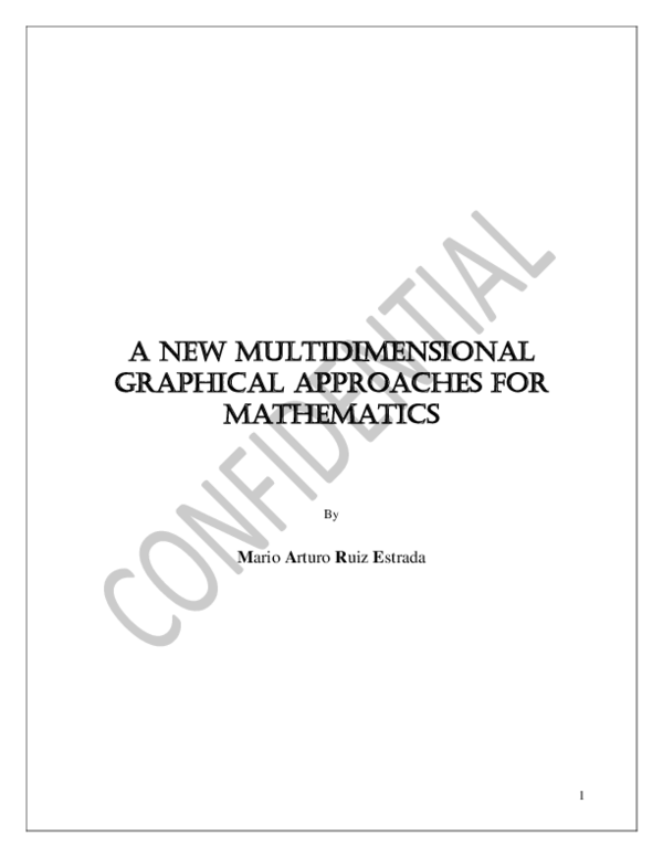 (PDF) A New Multidimensional Graphical Approaches for Mathematics