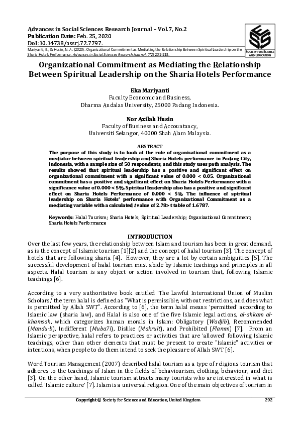 (PDF) Organizational Commitment as Mediating the Relationship Between ...