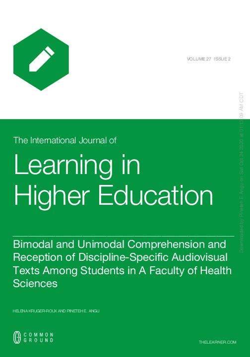 (PDF) Bimodal and Unimodal Comprehension and Reception of Discipline ...