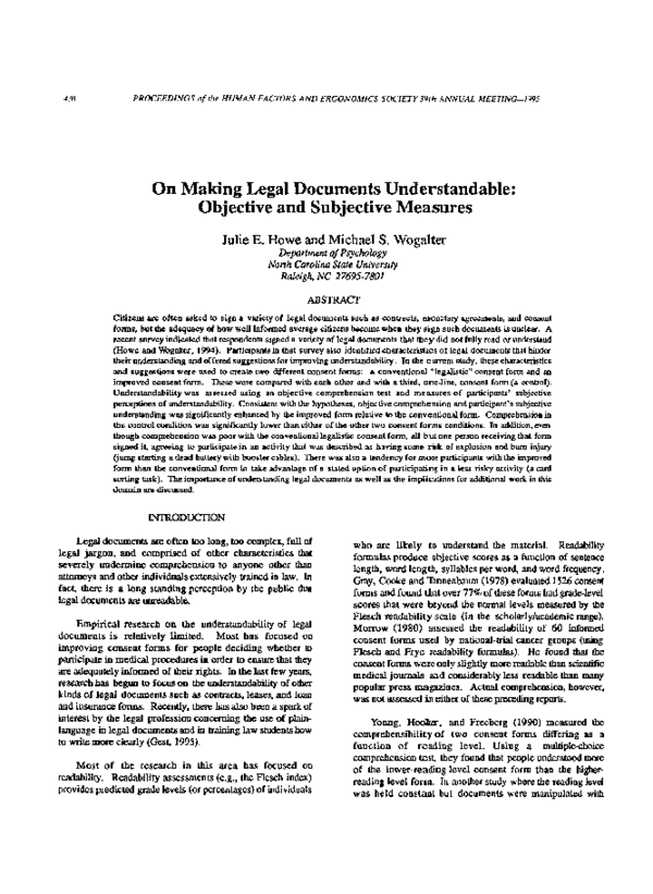 (PDF) On Making Legal Documents Understandable: Objective and ...