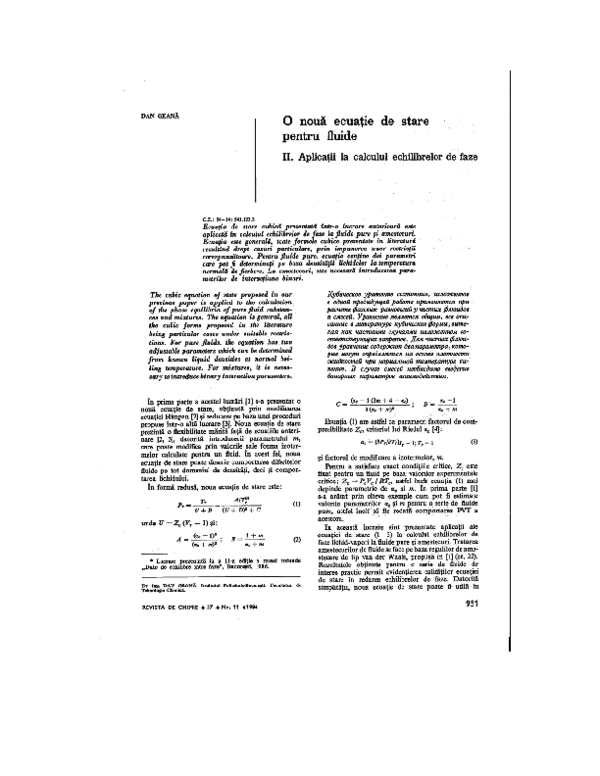 (PDF) A NEW EQUATION OF STATE FOR FLUIDS II. APPLICATIONS TO PHASE ...