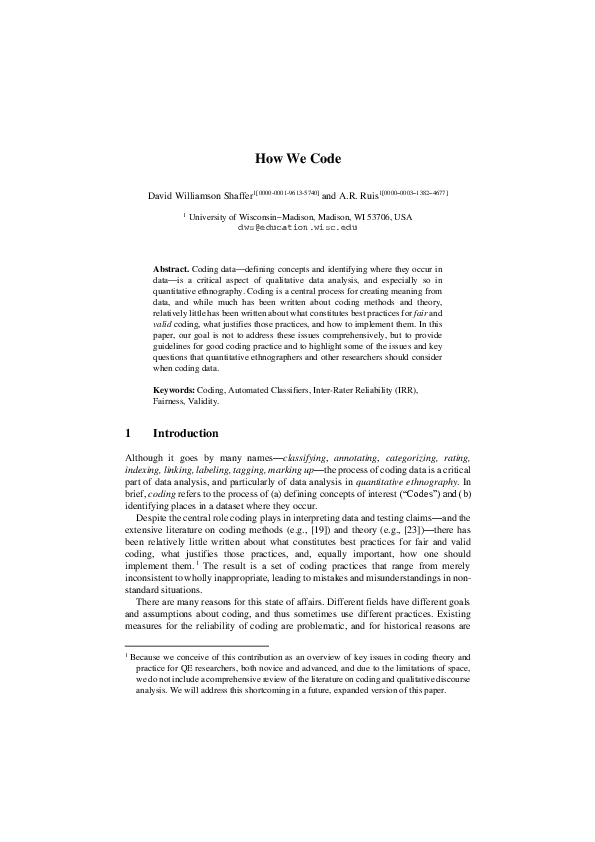 (PDF) How We Code