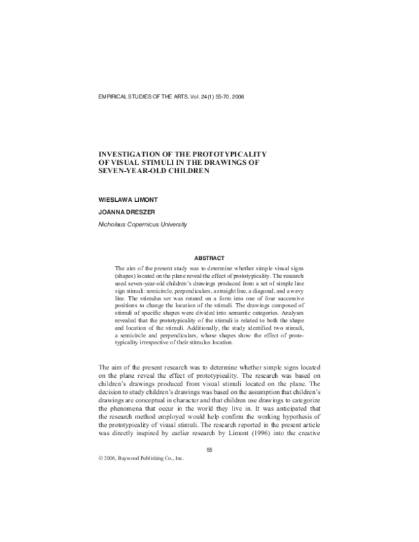 (PDF) INVESTIGATION OF THE PROTOTYPICALITY OF VISUAL STIMULI IN THE ...