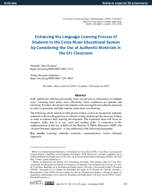 (PDF) Enhancing the Language Learning Process of Students in the Costa ...