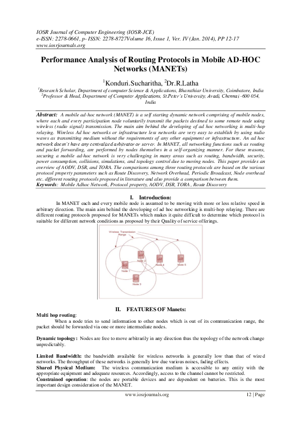 (PDF) Performance Analysis of Routing Protocols in Mobile AD-HOC ...