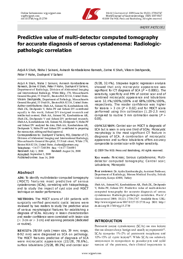 (PDF) Predictive value of multi-detector computed tomography for ...