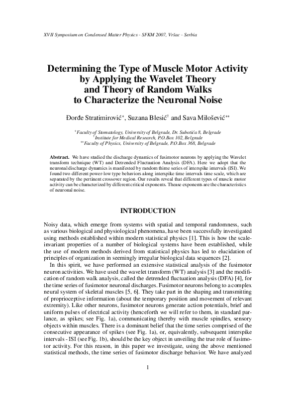 (PDF) Determining the Type of Muscle Motor Activity by Applying the ...