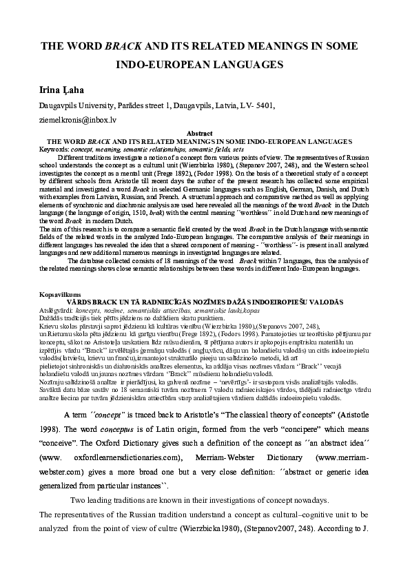(DOC) THE WORD BRACK AND ITS RELATED MEANINGS IN SOME INDO-EUROPEAN ...