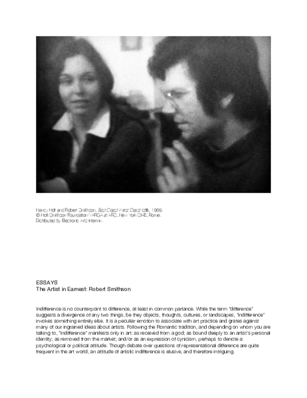 (PDF) The Artist in Earnest