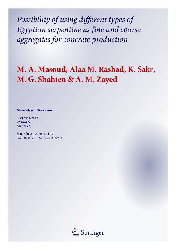 (PDF) Possibility of using different types of Egyptian serpentine as