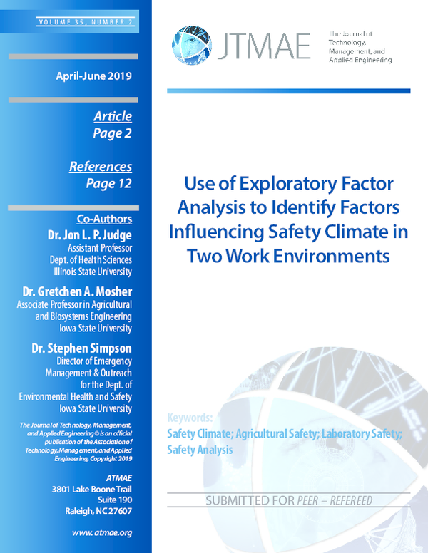 (PDF) Use of Exploratory Factor Analysis to Identify Factors ...