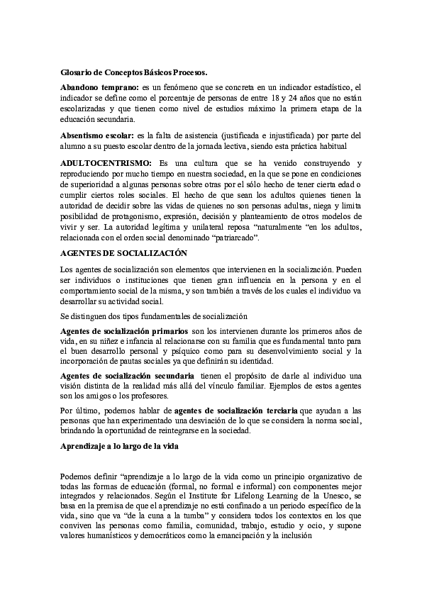 (DOC) Glosario de Conceptos Basicos Procesos