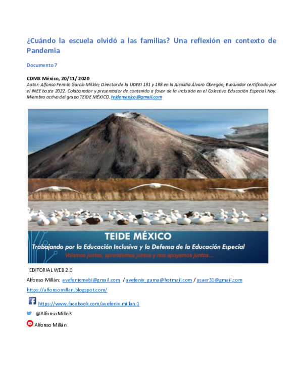 (PDF) ¿Cuándo la escuela olvidó a las familias ...? una reflexión en el ...