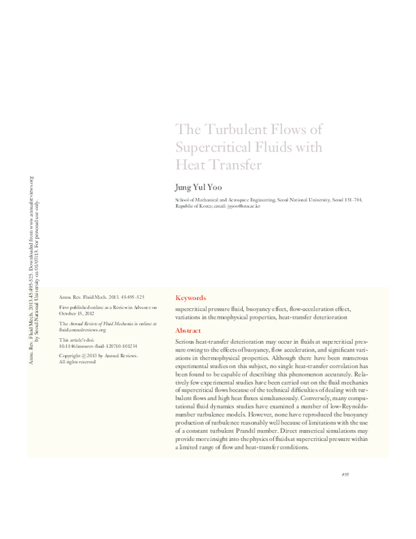 PDF) Laminar free convective heat transfer in the supercritical 