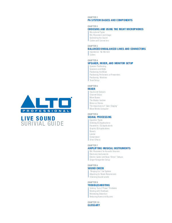 (PDF) live sound guide Gustavo Enrique Hernadez Alcaraz Academia.edu