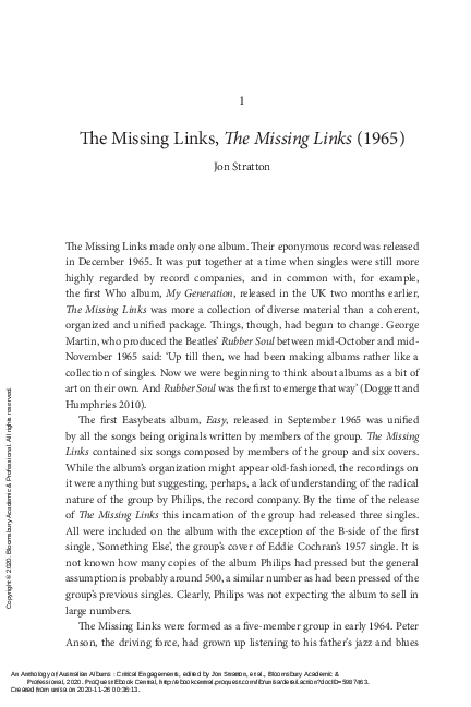 (PDF) The Missing Links (The Missing Links)