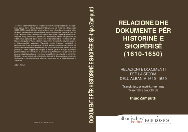 (PDF) Relacione e dokumente për historinë e Shqipërisë (16101650