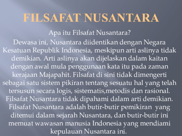 Apa Itu Filsafat Nusantara Apa Itu Filsafat Nusantara