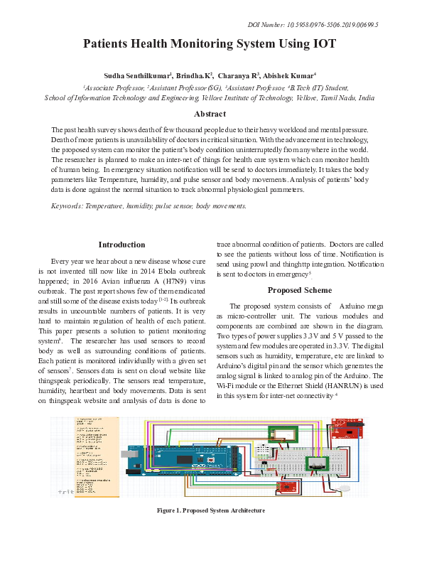 (PDF) Patients Health Monitoring System Using IOT