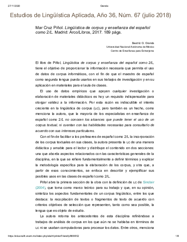 (PDF) Estudios de Lingüística Aplicada